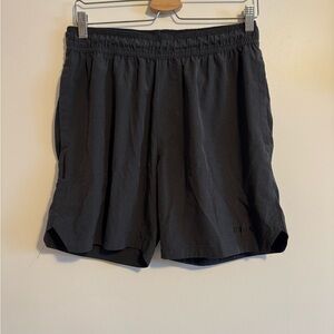 Charcoal Athletic Elastic Waist Shorts